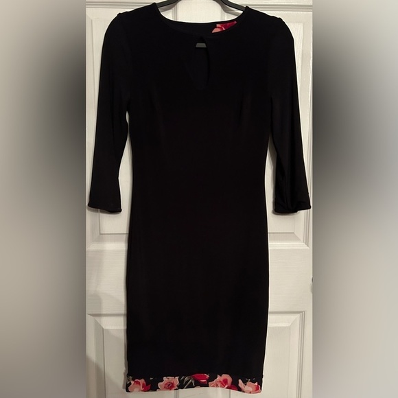 WHITE HOUSE BLACK MARKET Reversible Floral Dress- Size Small - Picture 5 of 8